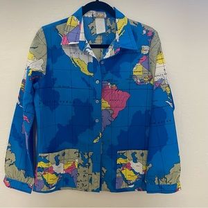 Vintage map globe shirt